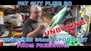 NEW!! Freewing Banshee 64mm Sport Jet -UNBOXING- by Fat Guy Flies RC