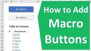 How to Create Macro Buttons in Excel Worksheets