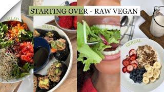 What I Eat In A Day As A Raw Vegan | Starting Over w/ Balance