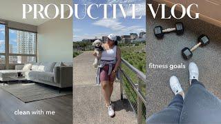 PRODUCTIVE DAY IN MY LIFE | cleaning, to do list, fitness goals, unboxing & more!