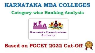 PGCET 2023 | Karnataka MBA Colleges | Category-wise Ranking Analysis