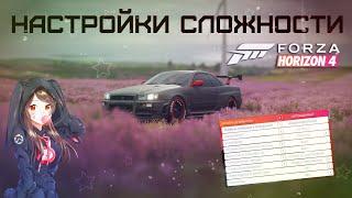 Настройки сложности в Forza Horizon 4