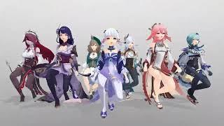 【Genshin Impact: MMD】Raiden Ei × Ayaka x Shenhe x Eula x Yelan x x Lisa x Yae Miko【WA DA DA】