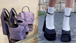 Красивые туфли на каблуках High heels VERSACE