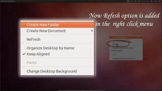 How to add refresh option in right click menu in Ubuntu