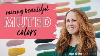 How To Mix Beautiful Muted Colors with #Acrylic Paints!