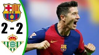 Barcelona vs Real Betis 2-2 - All Goals & Highlights - 2024 LIGA