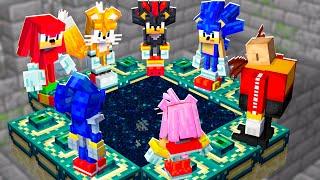 Minecraft but SONIC Characters Beat the Game For Me...