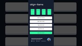 Various Values For 'align-items' property | CSS Flex Box