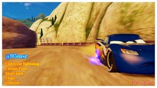 Cars 2 The Video Game | Lightyear Lightning - Battle Race (SJ 6 Racers) | Casino Tour 5 Laps