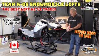 The BEST Snowmobile Lift We Have Ever Tried | Team K-OS Sled Lift | Wrenching Just Became Easier!