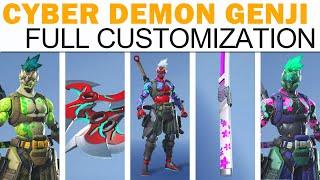 Cyber Demon Genji Mythic Skin - Overwatch 2 (Full Customization, All Options!)