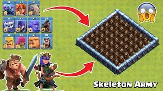 Skeleton Army Vs All Troops vs All Heroes in Clash of Clans | Gameplay | Coc | Who Can Survive This?