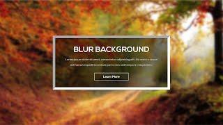 How to blur background image in CSS | Simple CSS trick
