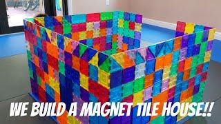 We build a magnet tile house...and then destroy it!!