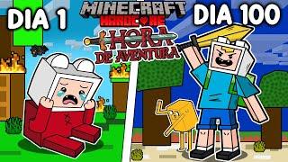 Sobreviví 100 DÍAS siendo FINN el HUMANO en Minecraft HARDCORE!