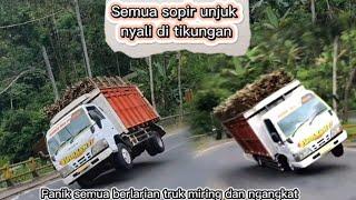 Kumpulan sopir di tikungan jembatan ||| Tonton sampai selesai endingnya