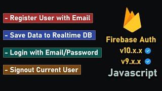 Firebase Authentication | Register, Login, Signout with Email & Password