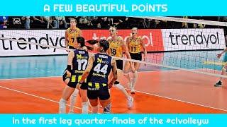 A Few Beautiful Points İn The First Leg Quarter-Finals #clvolleyw #fenerbahce #vakifbank #volleyball