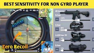 BEST SENSITIVITY SETTING FOR NON GYROSCOPE PLAYER  | PUBG LITE  SENSITIVITY ZERO RECOIL