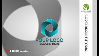 Tutorial on how to draw a 3d logo concept in coreldraw