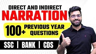 Direct and Indirect | Narration | 100+ Previous Year Questions | SSC CGL, CHSL, CPO | BANK PO/CLERK