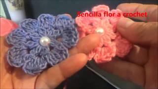 Flor sencilla a crochet