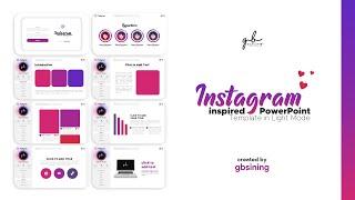 Instagram inspired PowerPoint Template (Light Mode) | gbsining