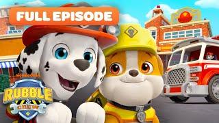 Rubble Helps PAW Patrol Marshall Build a Fire Station!  w/ Motor | FULL EPISODE | Rubble & Crew