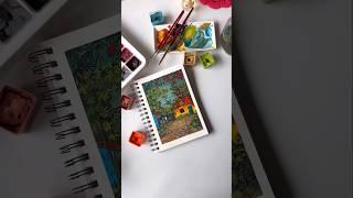 Nature painting using Himi Gouache #gouache #artshorts #shortviral #painting #art