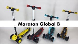 Maraton Global B трехколесный самокат | Самокат детский Маратон, светящиеся колеса