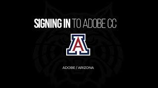 Signing in to Adobe CC