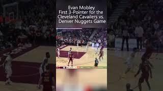 Evan Mobley First 3-Pointer for the Cleveland Cavailers vs.  Denver Nuggets Game #nba #cavs