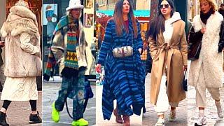 Street Style from Italy WINTER  STREET FASHION DECEMBER 2024/WINTER TRENDS & WINDOW SHOPPING