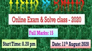 Prefix and Suffix Online Exam and Solve Class 2020