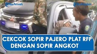 Viral Cekcok Pengemudi Pajero Plat RFP Berstrobo Dengan Sopir Angkot