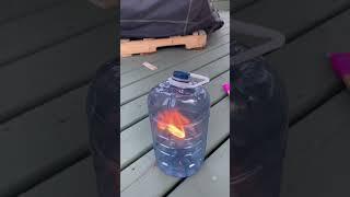 Whoosh bottle with isopropyl and gasoline (0 C temperature)