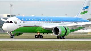 (4K) President Of Uzbekistan Arriving at Munich Airport with Boeing 787-800 (UK001) from Berlin!