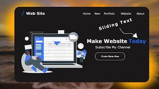 Text Slider Website Using HTML and CSS | Text Animation Website | Coding Karunadu #newtoyou