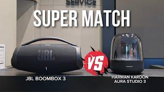 JBL Boombox 3 vs Harman Kardon Aura Studio 3 crazy sound battle