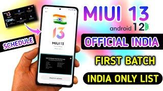  MIUI 13 OFFICIALLY LAUNCHED IN INDIA | FIRST BATCH DEVICES | MIUI 13 INDIA ROLLOUT & FEATURES