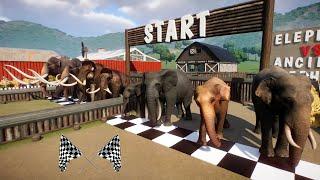 Prehistoric Mammoth VS Elephant Race in Planet Zoo included Wooly Mammoth VS African Elephant