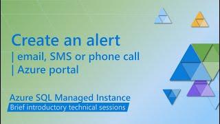 Create an alert for Azure SQL Managed Instance