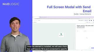 Canvas Elements - Full Screen Modal with Send Email