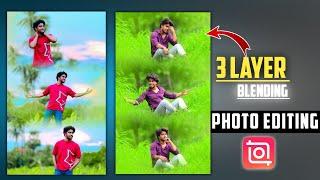 Trending 3 Layer Blending Photo Editing | inshot photo editing 3 layer