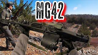 WW2 Airsoft Battle: German MG42 Crew Dominates from Cliff Tops, Destroys Enemy Team - Part 1