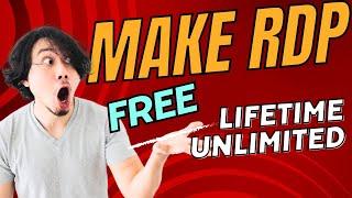 How to make RDP lifetime unlimited free - Create unlimited rdp for lifetime by Tech Faisal