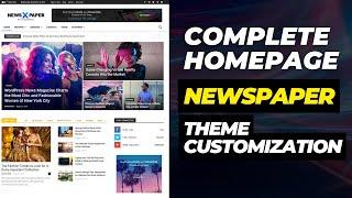 Newspaper theme customization || Newspaper Homepage Theme Customization ~ 2024