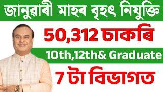 জানুৱাৰী মাহৰ বৃহৎ নিযুক্তি - Jobs in Assam | Assam jobs 2025 | Assam jobs vacancy 2025 |