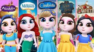 Disney Princesses Cosplay // My Talking Angela 2 //